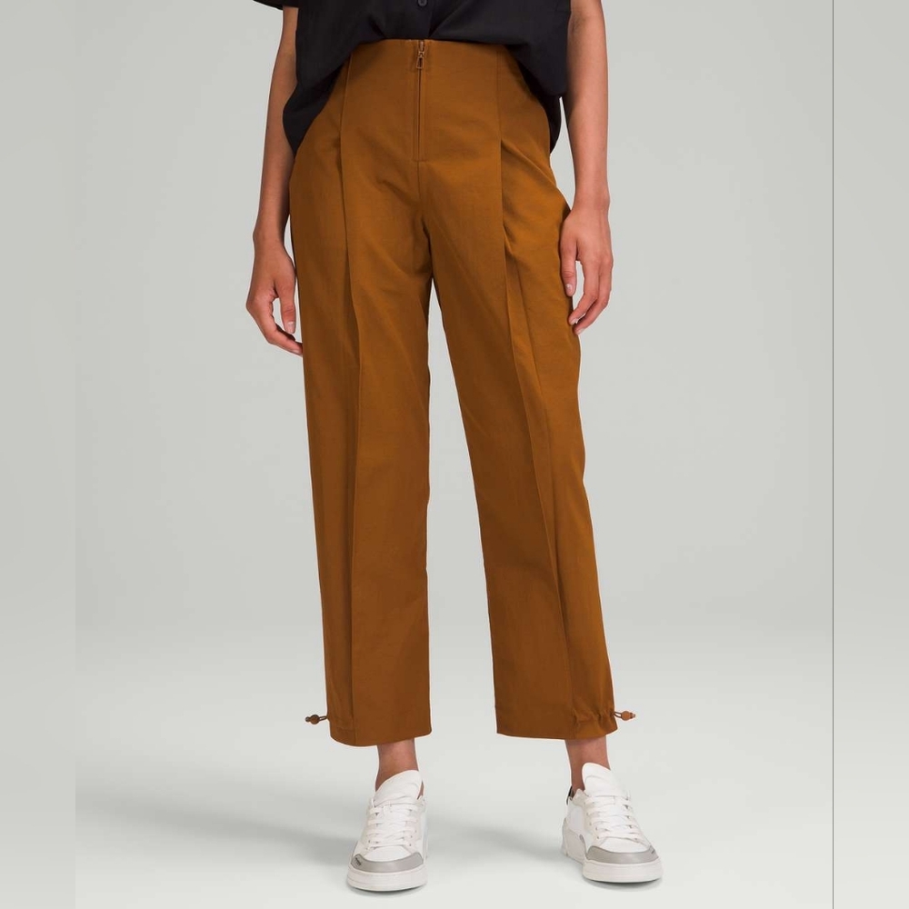 Lululemon Cotton-Blend Twill Trouser *7/8 Length Copper Brown 28